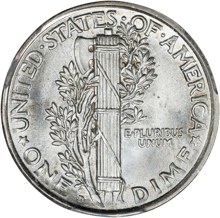 1921-D 10c MS FB MS64 FB thumbnail 6