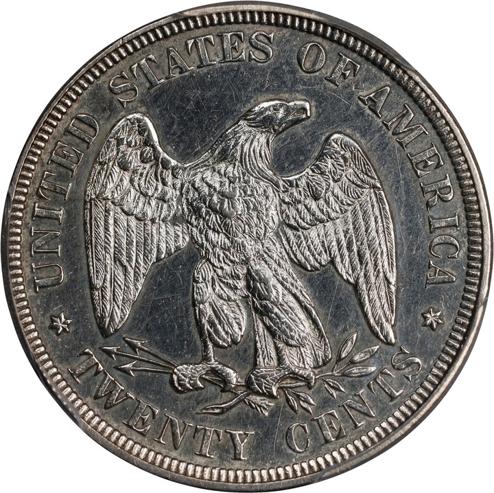Twenty-Cent Piece 20c Seated Liberty, 1875-1878 [Type] XF40 thumbnail 16