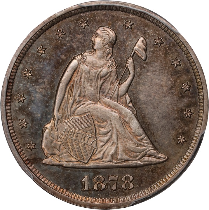 Twenty-Cent Piece 20c Seated Liberty, 1875-1878 [Type] XF40 thumbnail 23