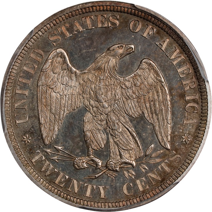 Twenty-Cent Piece 20c Seated Liberty, 1875-1878 [Type] XF40 thumbnail 24