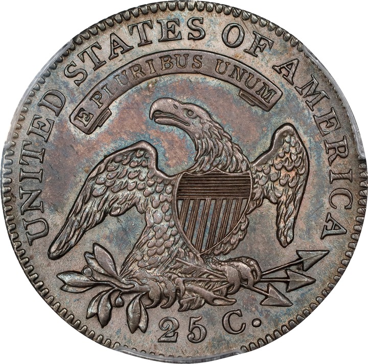1820 25c Large 0 MS63 CAC thumbnail 2