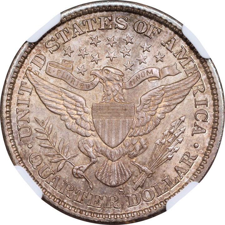 1896-S 25c MS65 thumbnail 2