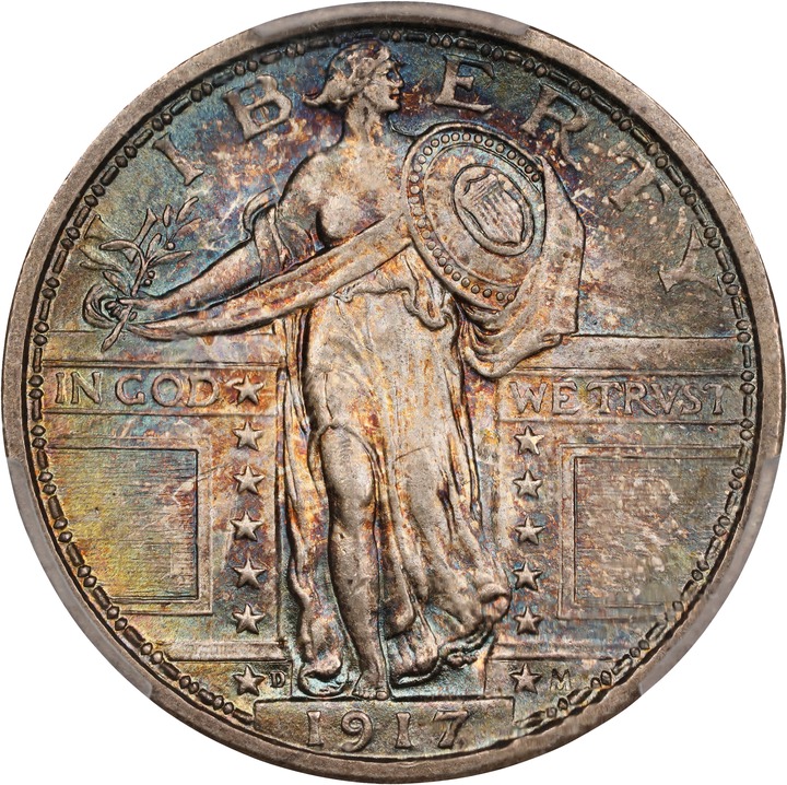 1917-D 25c Type 1 MS FH thumbnail 12