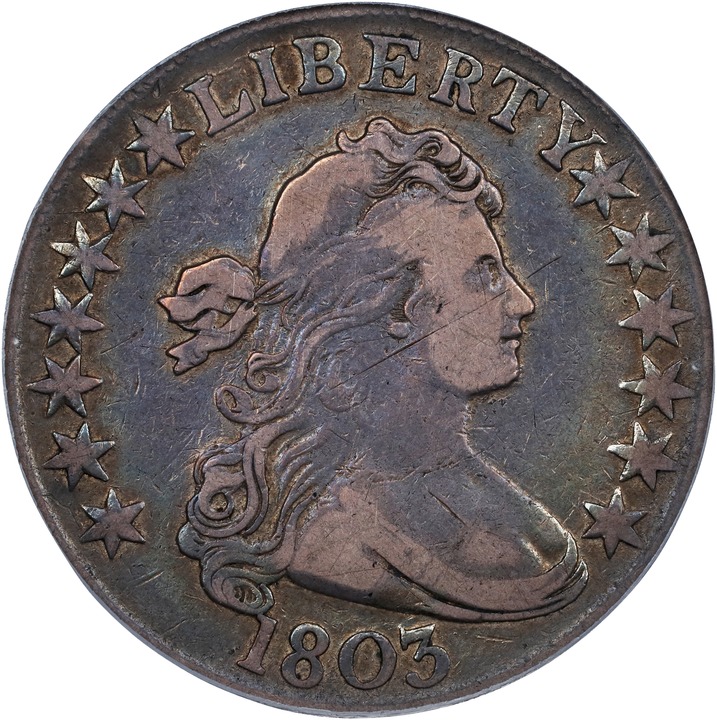 1803 50c Large 3 VF20 CAC thumbnail 5