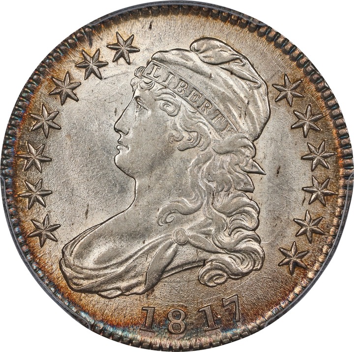 Image for 1817 50c Punctuated Date AU58