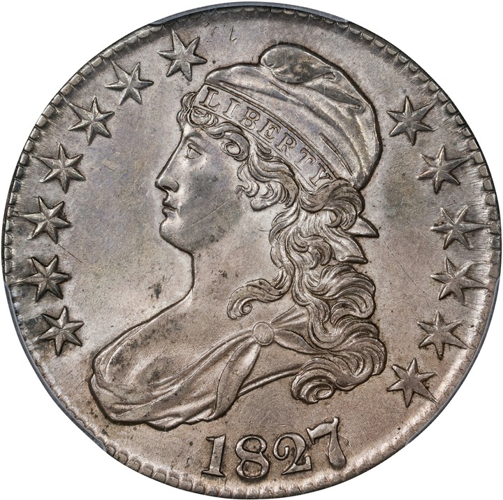 Image for 1827/6 50c Overdate AU55