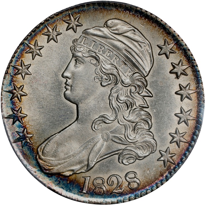 1828 50c Curl Base 2, No Knob VF30 CAC thumbnail 4