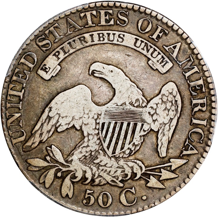 1828 50c Square Base 2, Small 8s, Large Letters AG3 CAC thumbnail 24