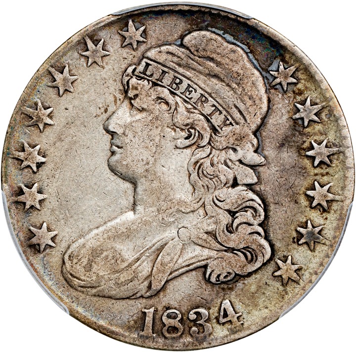 1834 50c Large Date, Large Letters AG3 CAC thumbnail 18