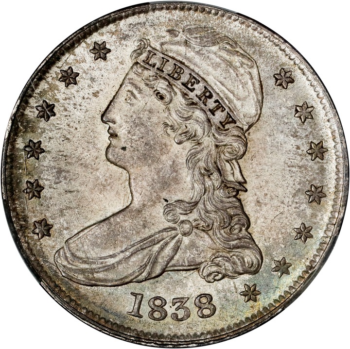 1838 50c Reeded Edge AU53 CAC thumbnail 17