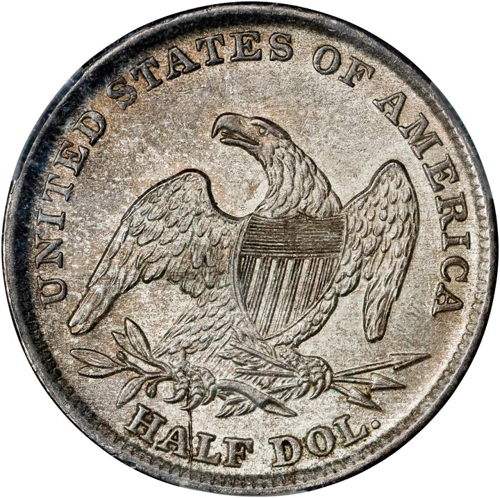 1838 50c Reeded Edge AU53 CAC thumbnail 18