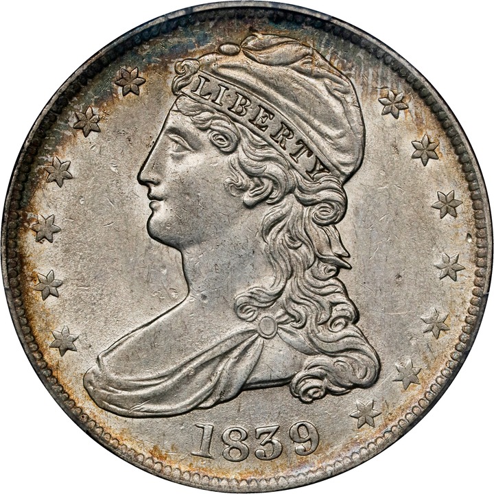 Image for 1839 50c Reeded Edge, Large Letters Reverse AG3