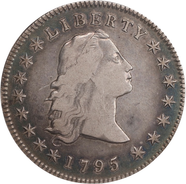 1795 $1  Flowing Hair, 3 Leaves MS60 thumbnail 23