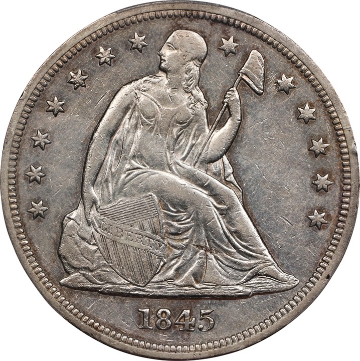1845 $1 XF45 CAC thumbnail 3