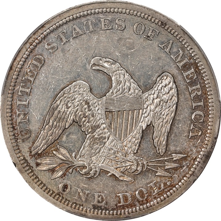 1845 $1 XF45 CAC thumbnail 4