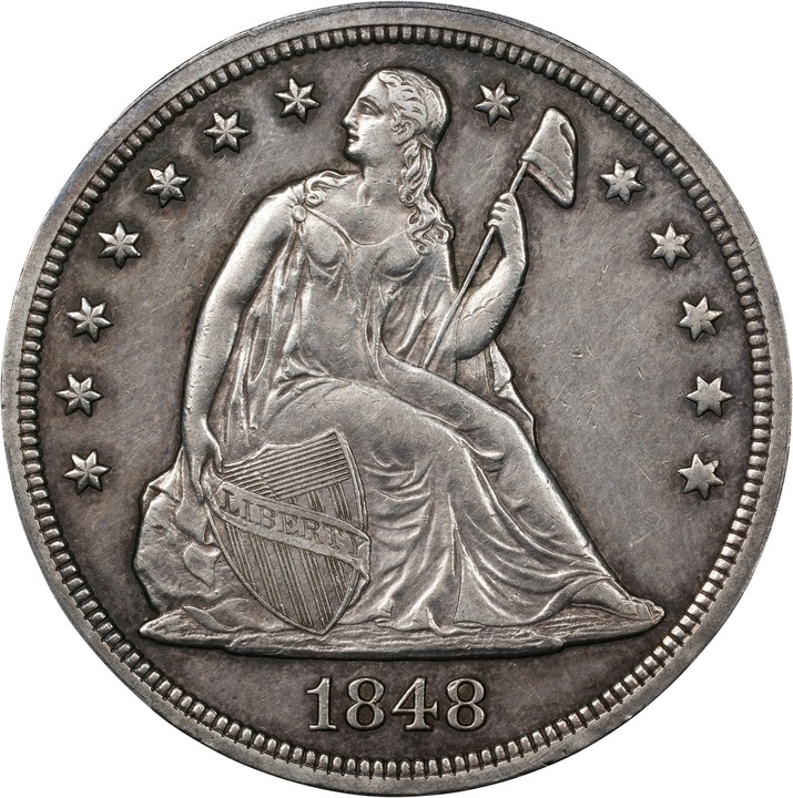 1848 $1 AG3 CAC thumbnail 3