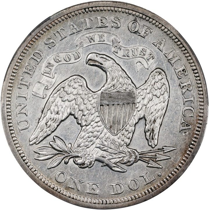 1869 $1 AG2 CAC thumbnail 4
