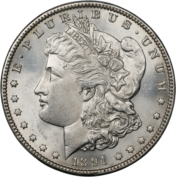 1891 $1 VG8 CAC thumbnail 9