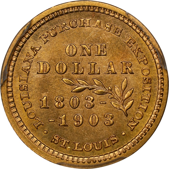 1903 G$1 Jefferson - Louisiana Purchase MS64 thumbnail 2
