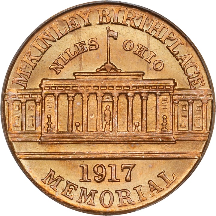 1917 G$1 McKinley Memorial MS64 thumbnail 4