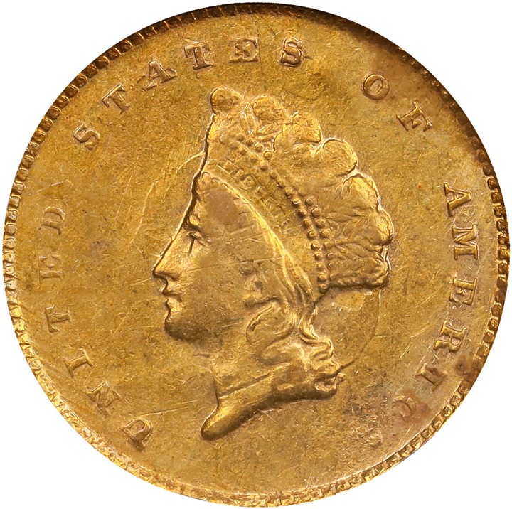 1855-C G$1 Type 2 MS thumbnail 3