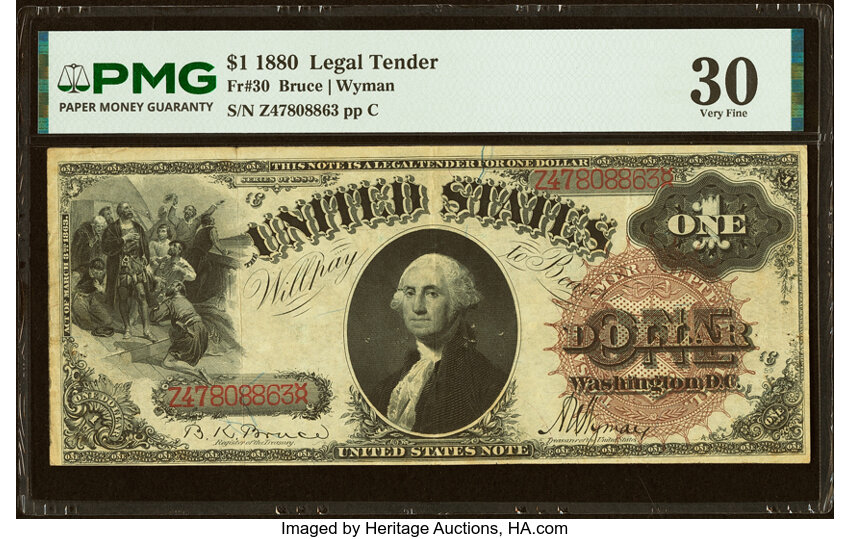 1880 $1  (Fr. 30) thumbnail 5