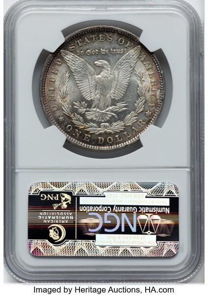 1890 $1 MS62 CAC thumbnail 4