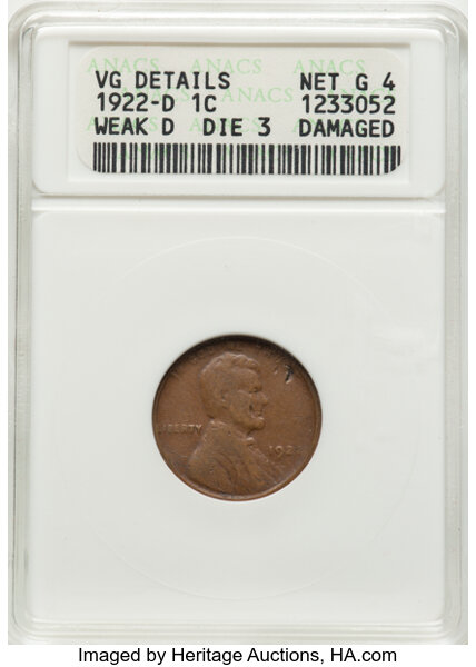 1922-D 1c Weak D, Weak Reverse MS BN thumbnail 4