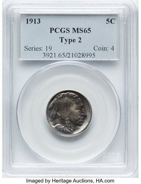 1913 5c Buffalo, Type 2 MS thumbnail 4