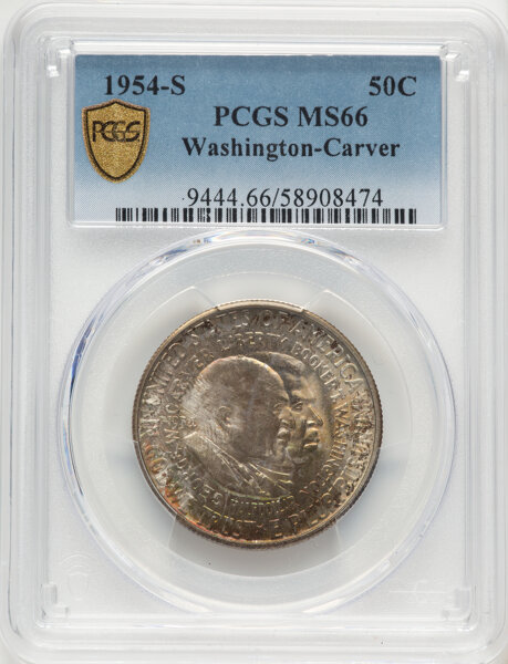 1954-S 50c Washington-Carver MS66 thumbnail 4