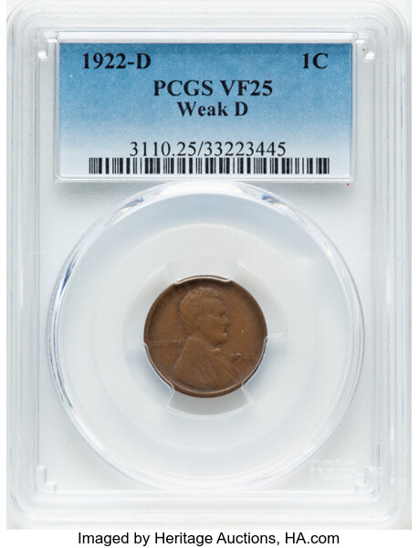 1922-D 1c Weak D, Weak Reverse MS BN thumbnail 5