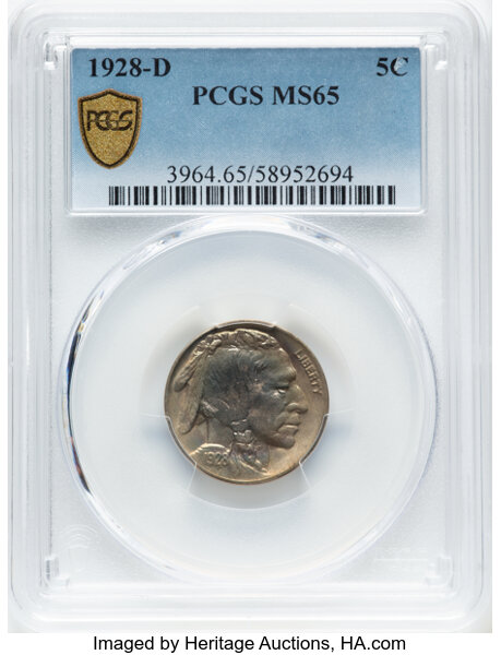 1928-D 5c MS65 thumbnail 2