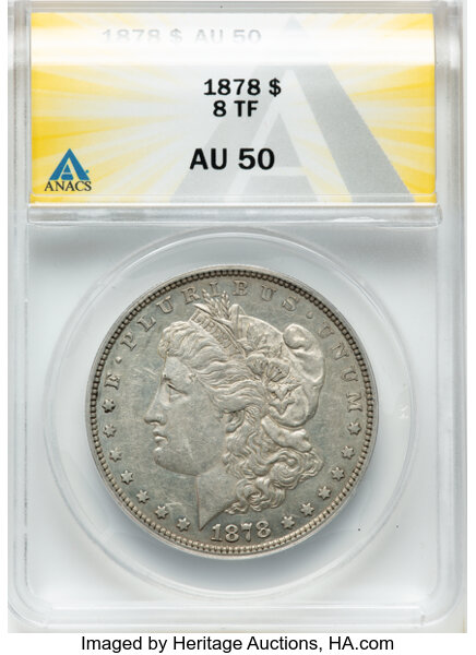 1878 8TF $1  Spear Point, VAM-1 MS thumbnail 3