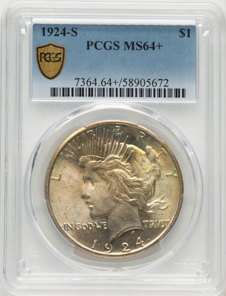 1924-S $1 MS64 CAC thumbnail 4