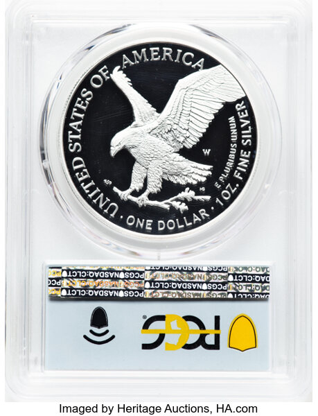 2021-W $1  Silver Eagle, Type 2 PR DCAM PR66 DCAM CAC thumbnail 21