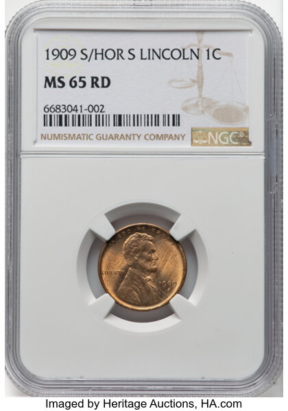 1909-S/S 1c Lincoln, S over Horizontal S, FS-1502 MS RD thumbnail 2