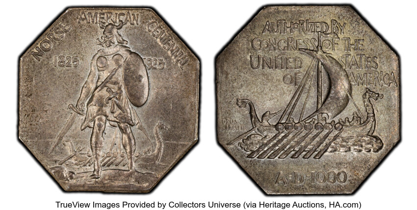 1925 Medal Norse American, Thick MS thumbnail 3