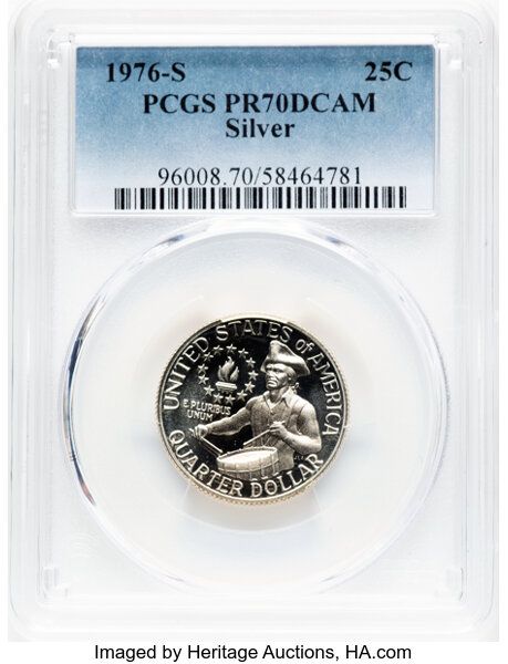 1976-S 25c Silver PR DCAM thumbnail 4