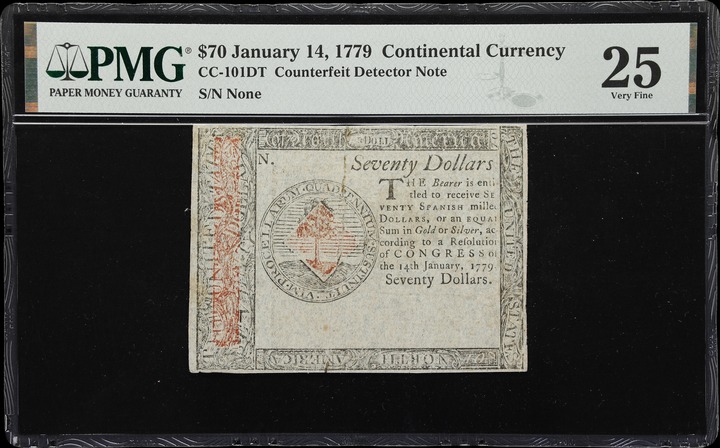 Jan 14, 1779 $70  Continental Congress (Fr. CC101) thumbnail 7