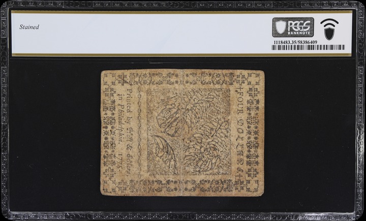 Nov 29, 1775 $4  Continental Currency (Fr. CC14) thumbnail 12