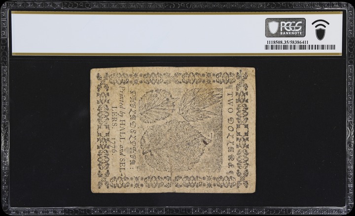 Feb 17, 1776 $2  Continental Congress (Fr. CC24) thumbnail 8