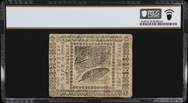 May 9, 1776 $5  Continental Congress (Fr. CC35) thumbnail 11