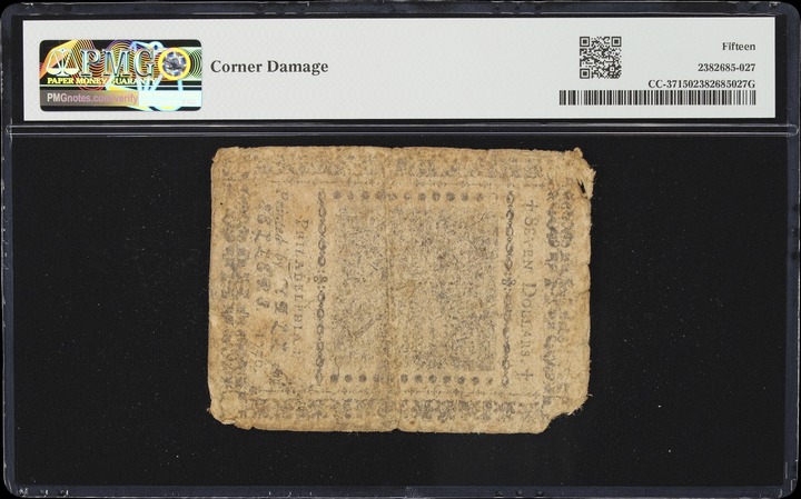 May 9, 1776 $7  Continental Congress (Fr. CC37) thumbnail 6
