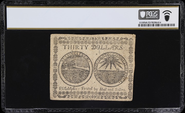 Jul 22, 1776 $30  Continental Congress (Fr. CC46) thumbnail 15