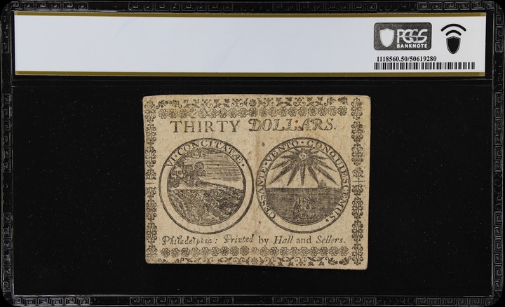 Jul 22, 1776 $30  Continental Congress (Fr. CC46) thumbnail 16