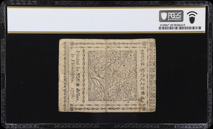 Nov 2, 1776 $4  Continental Congress (Fr. CC49) thumbnail 14