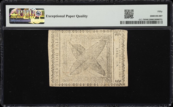 Sep 26, 1778 $5  Continental Currency (Fr. CC79) thumbnail 7