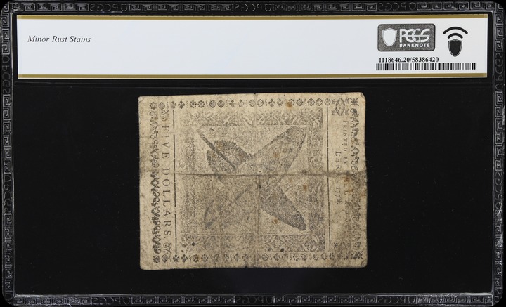 Sep 26, 1778 $5  Continental Currency (Fr. CC79) thumbnail 8