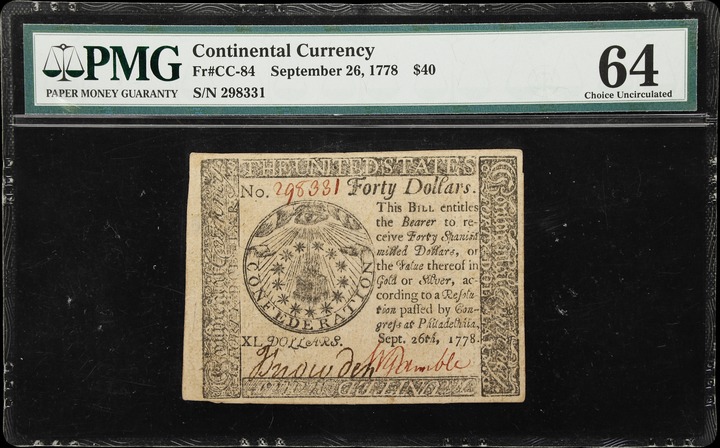 Sep 26, 1778 $40  Continental Congress (Fr. CC84) thumbnail 6