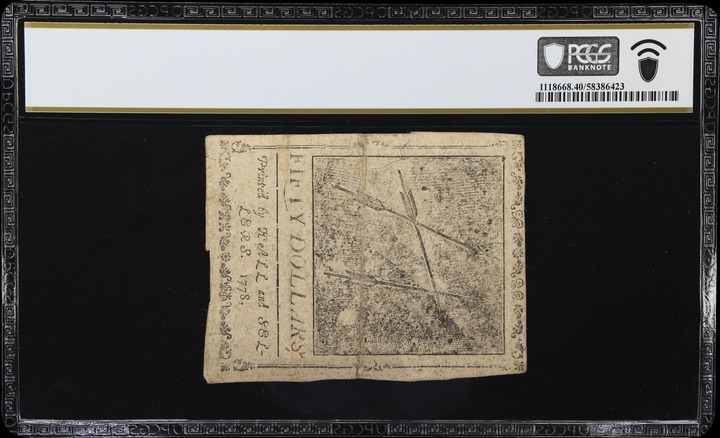 Sep 26, 1778 $50  Continental Congress (Fr. CC85) thumbnail 15